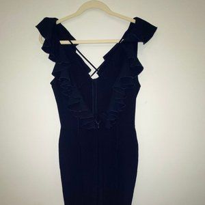 Nordstrom WAYF Navy Blue Ruffle Jumpsuit-Size M